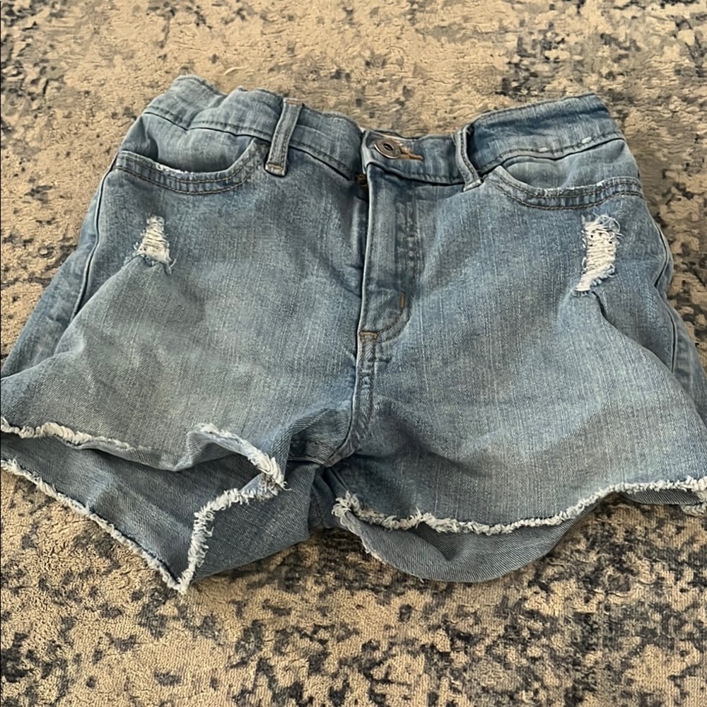 Abercrombie Kids Blue Jean Shorts Distressed Cut-Off Style